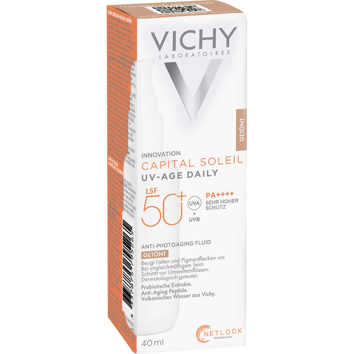 VICHY Capital Soleil UV-Age daily LSF 50+ leichte Sonnencreme mit Tönung, 40 ml Cream