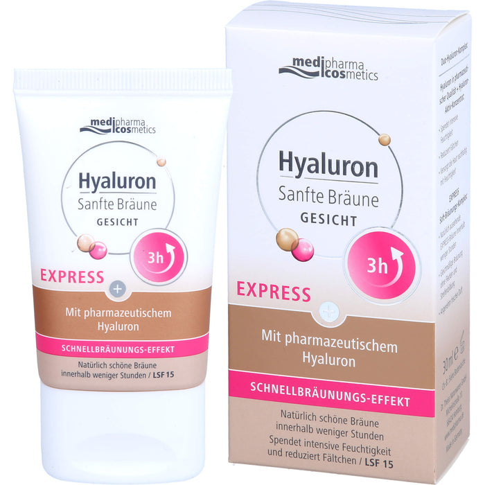 medipharma cosmetics Hyaluron Sanfte Bräune Gesicht, 30 ml Creme