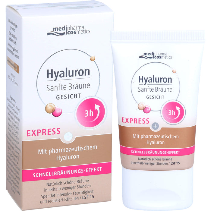 medipharma cosmetics Hyaluron Sanfte Bräune Gesicht, 30 ml Cream