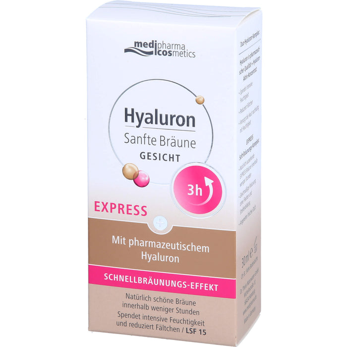 medipharma cosmetics Hyaluron Sanfte Bräune Gesicht, 30 ml Cream