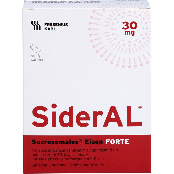 SiderAL Eisen FORTE 30mg Zitrusfrucht Sachets, 30 St GRA