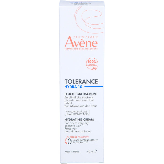 Avène Tolerance Hydra-10 Feuchtigkeitscreme für empfindliche, trockene bis sehr trockene Haut, 40 ml Crème