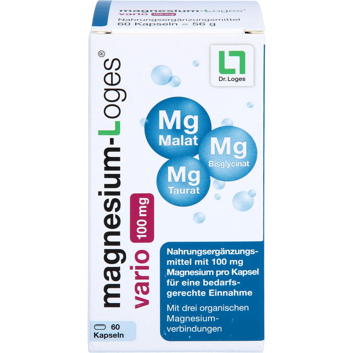 Magnesium-Loges vario 100 mg Kapseln, 60 St. Kapseln