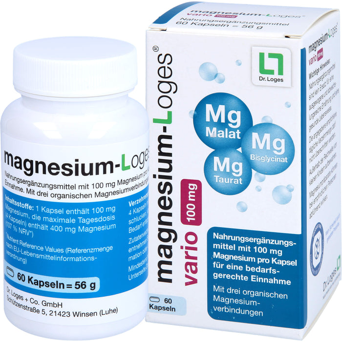 Magnesium-Loges vario 100 mg Kapseln, 60 pcs. Capsules