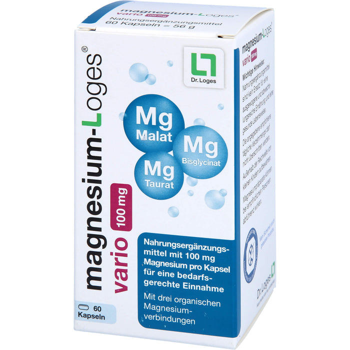 Magnesium-Loges vario 100 mg Kapseln, 60 pc Capsules