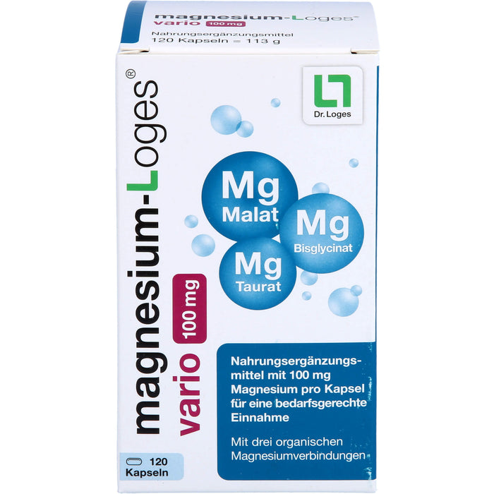 Magnesium-Loges vario 100 mg Kapseln, 120 pc Capsules