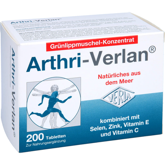 Arthri-Verlan Grünlippmuschel-Konzentrat Tabletten, 200 pcs. Tablets