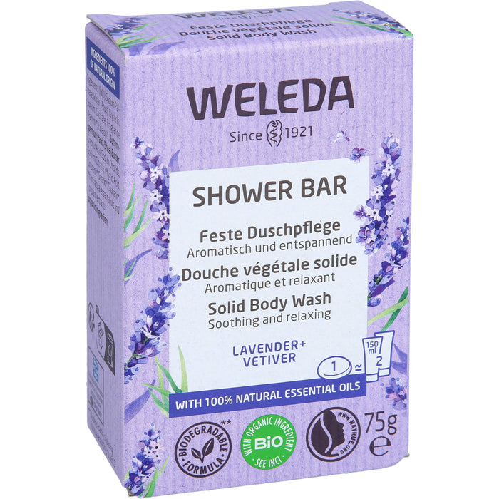 WELEDA Feste Duschpflege Lavender + Vetiver aromatisch und entspannend, 75 g pain de savon