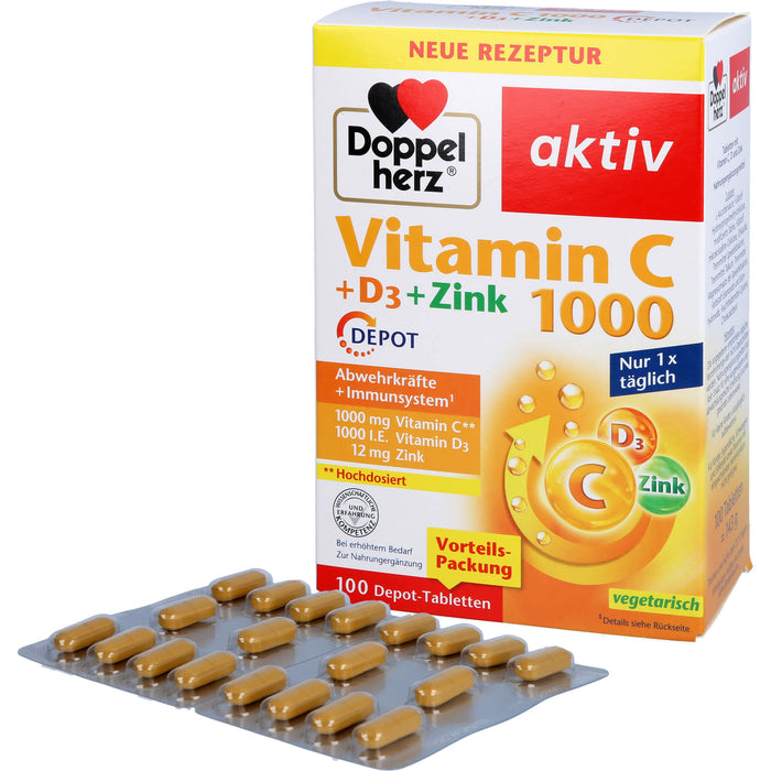 Doppelherz Vit C 1000+d3+z, 100 St TAB