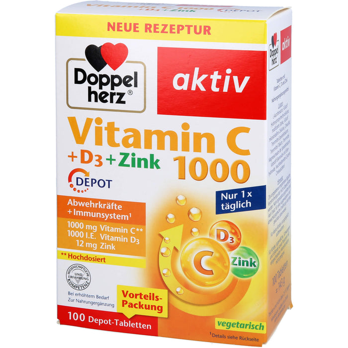 Doppelherz Vit C 1000+d3+z, 100 St TAB