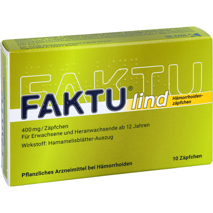 FAKTU lind Hämorrhoidenzäpfchen, 10 pcs. Suppositories