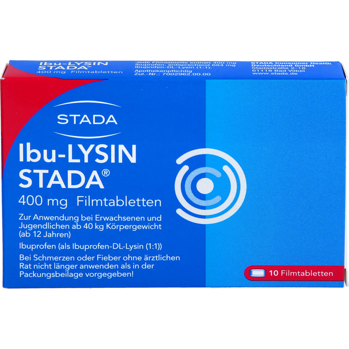 Ibu-lysin Stada 400mg Fta, 10 St FTA