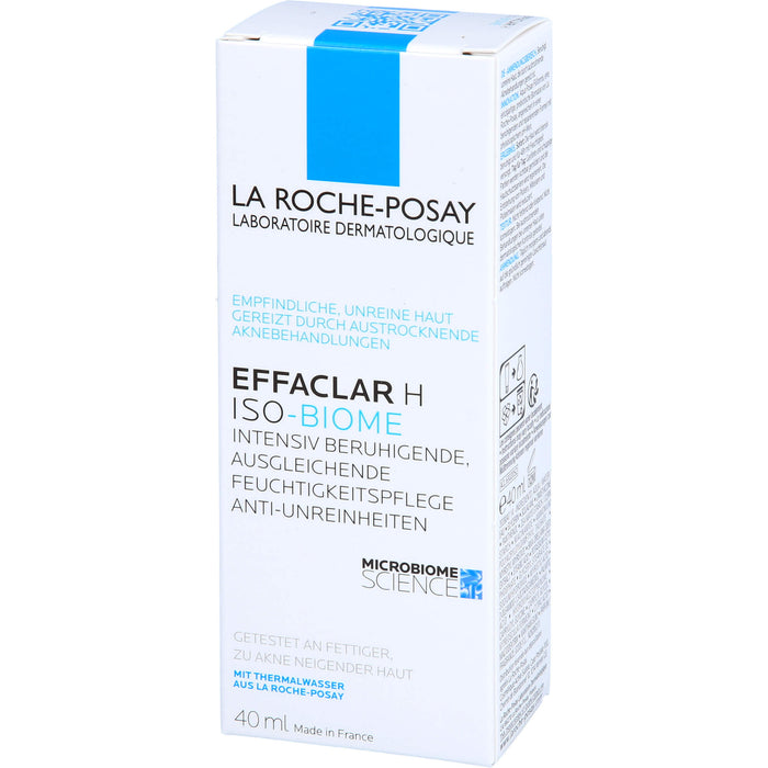 LA ROCHE-POSAY Effaclar H ISO-BIOME intensiv beruhigende Feuchtigkeitspflege gegen Unreinheiten, 40 ml Creme