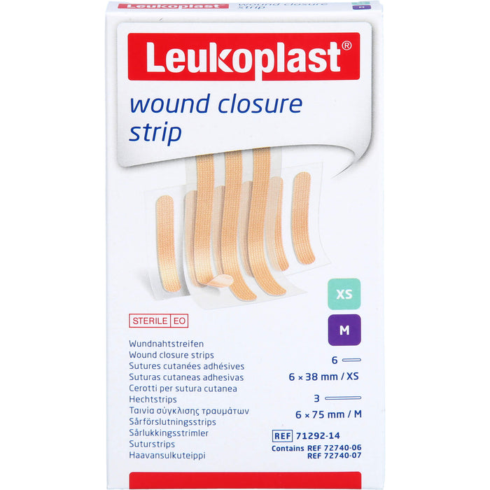 Leukoplast wound closure strip sterile Wundnahtstreifen für den sicheren Hautverschluss, 9 pcs. Stripes