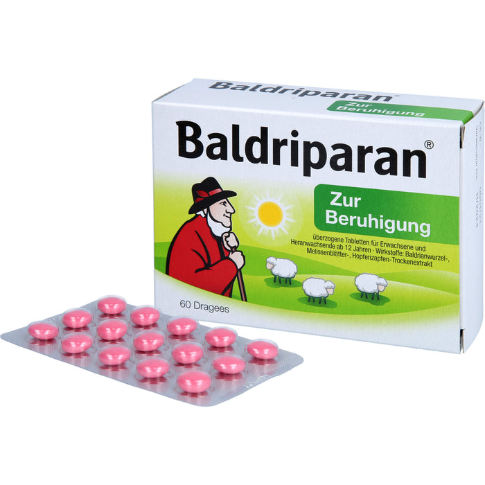 Baldriparan Dragees zur Beruhigung, 60 pcs. Dragées