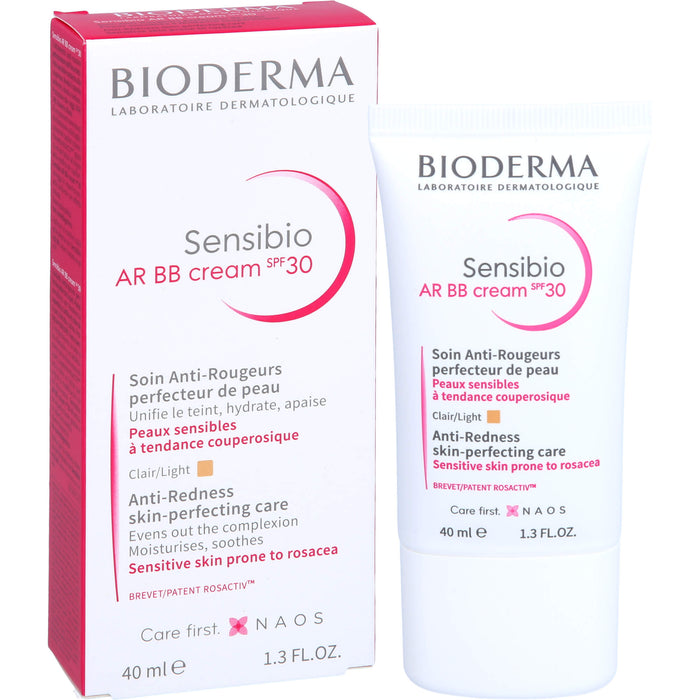 BIODERMA Sensibio AR BB Cream LSF 30 getönt bei empfindlicher, zu Rötungen neigender Haut, 40 ml Crème