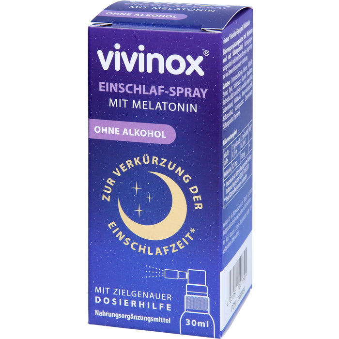 vivinox Einschlaf-Spray mit Melatonin zur Verkürzung der Einschlafzeit, 30 ml Lösung