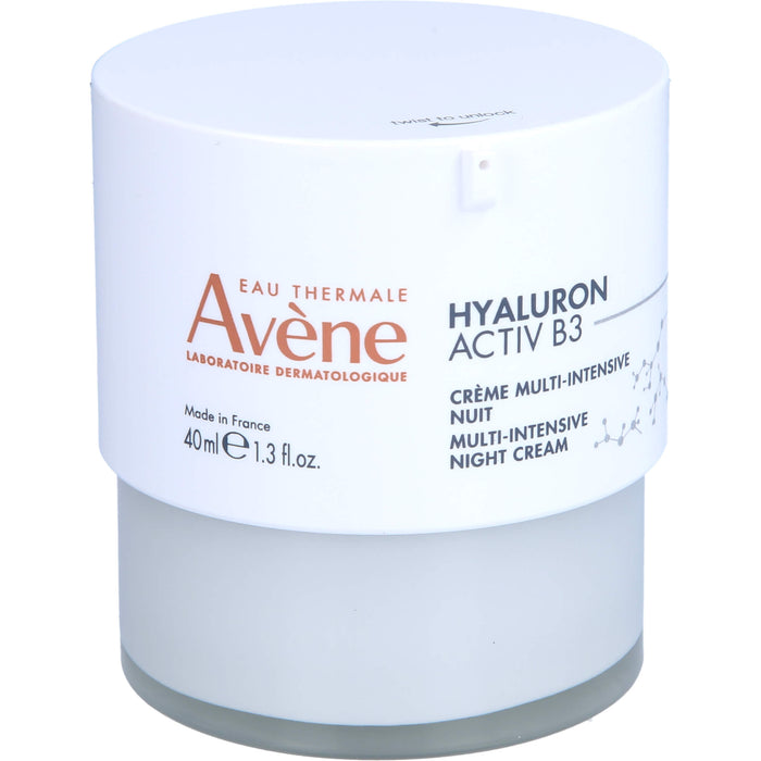 Avène Hyaluron Activ B3 Multi-intensive Nachtcreme - Anti-Aging Pflege gegen Falten mit Niacinamid, 40 ml Creme