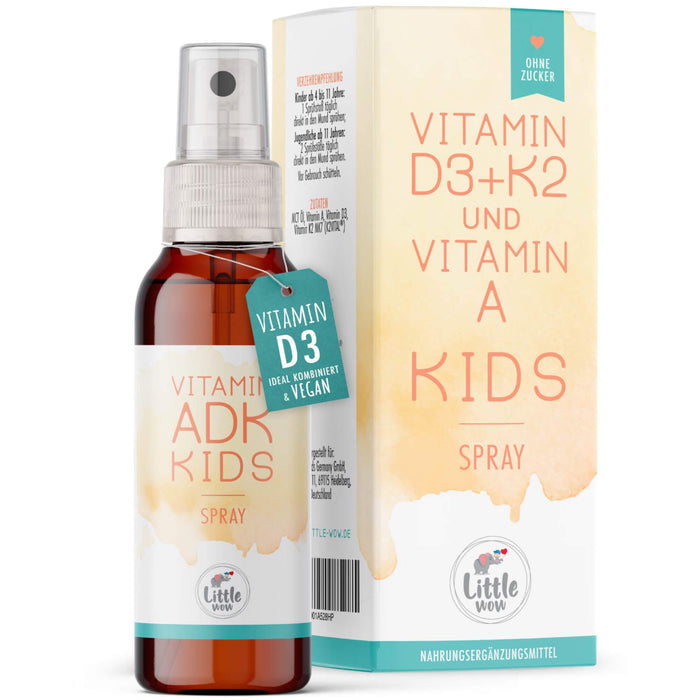 Little Wow Vitamin ADK Kids - D3 K2 A Kinder vegan, 25 ml SPR