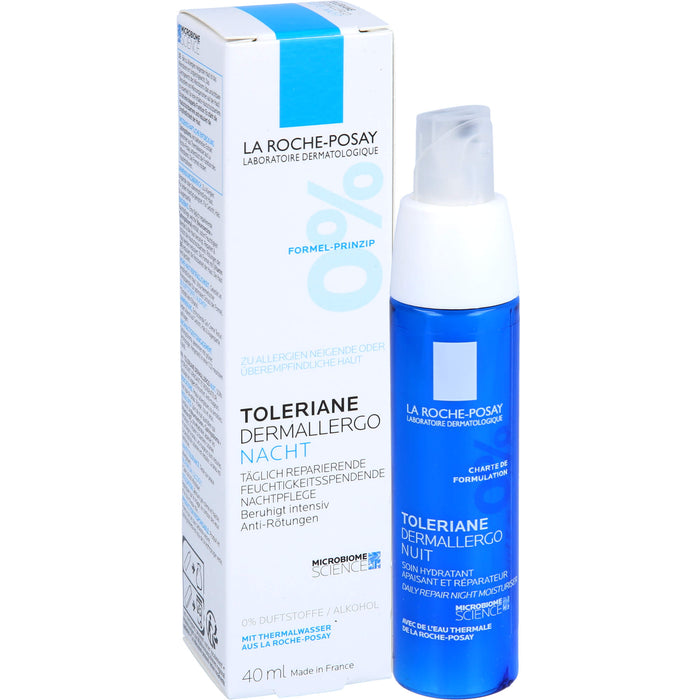 LA ROCHE-POSAY Toleriane Dermallergo Nacht täglich reparierende, feuchtigkeitsspendende Nachtpflege, 40 ml Crème