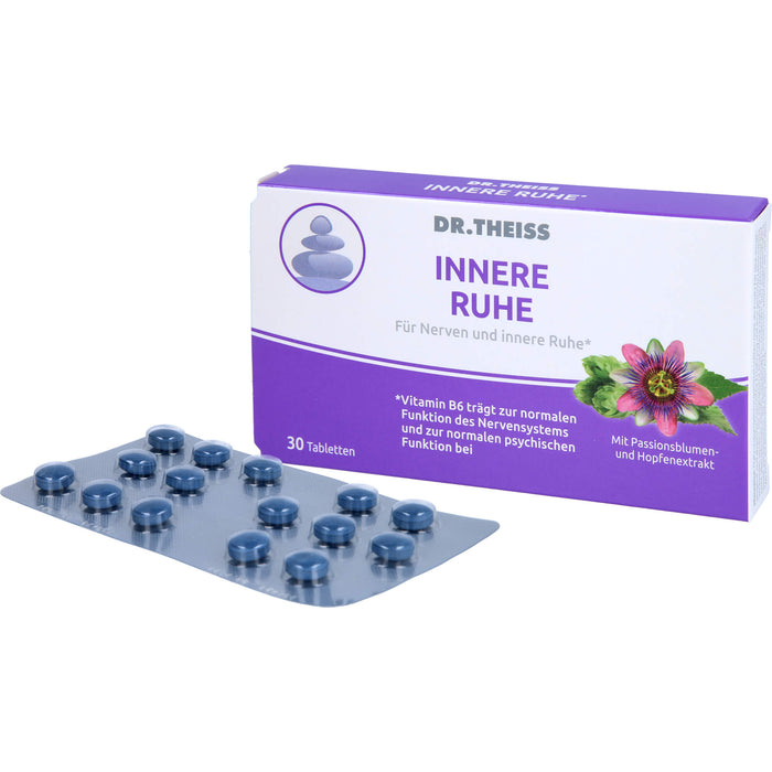 DR.THEISS Innere Ruhe Tabletten trägt zur normalen Funktion des Nervensystems bei, 30 pcs. Tablets