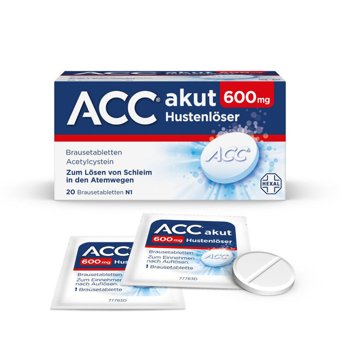 ACC akut 600 mg Hustenlöser Brausetabletten, 20 pcs. Tablets