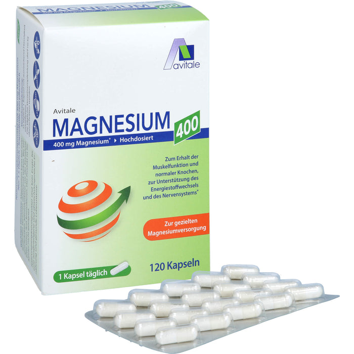 Magnesium 400mg Kapseln, 120 St KAP