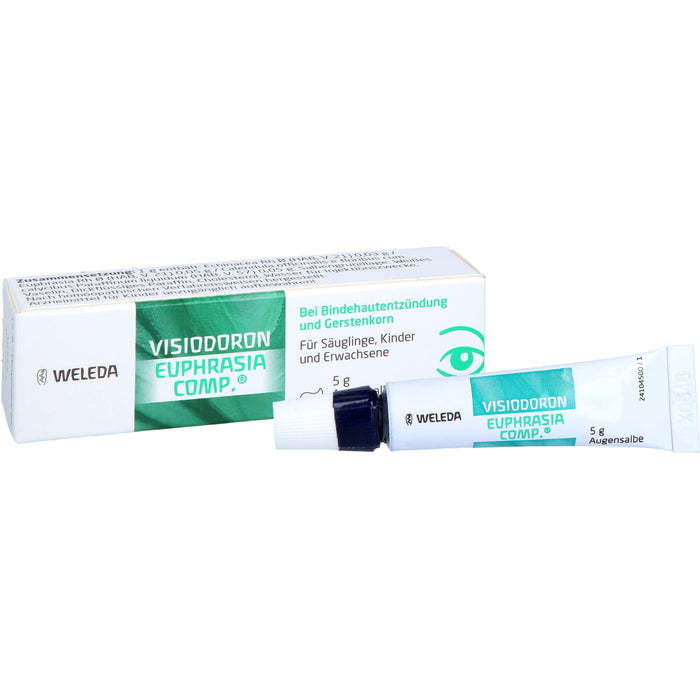 VISIODORON Euphrasia comp. Augensalbe bei Bindehautentzündung und Gerstenkorn, 5 g Ointment