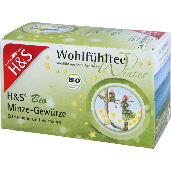 H&S Wintertee Bio Minze-Gewürze, 20X2.0 g FBE