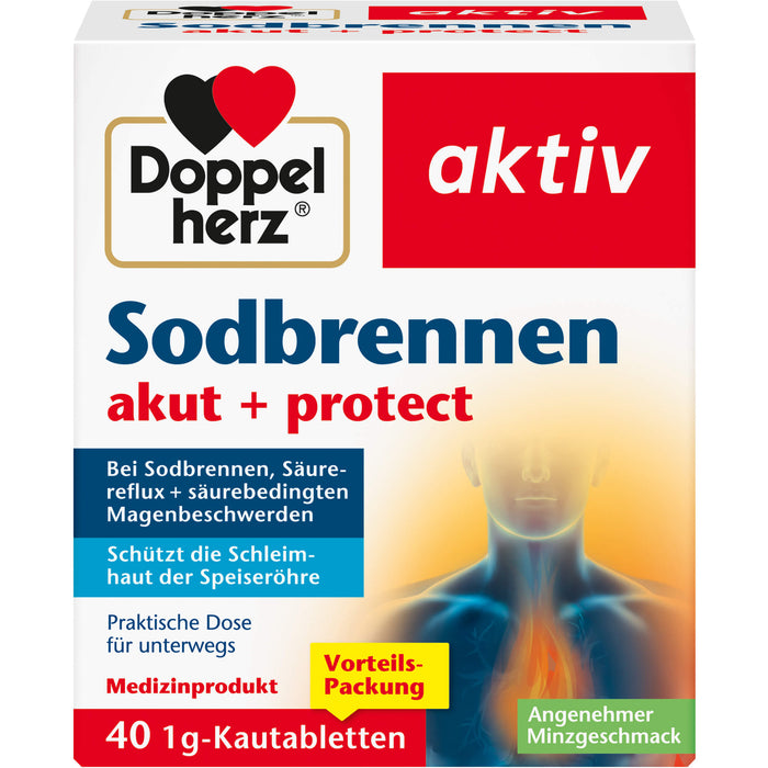 Doppelherz Sodbrennen akut + protect, 40 St KTA