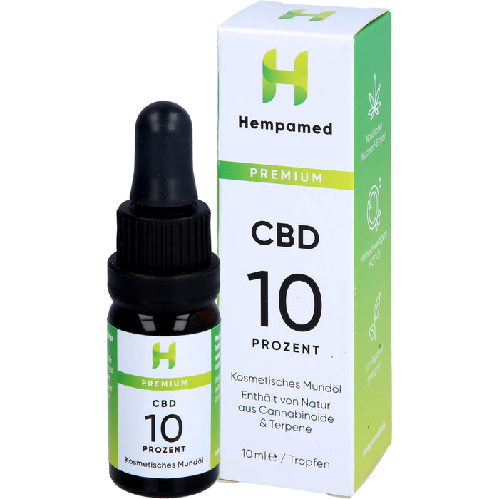 Hempamed CBD Premium Mundöl 10%, 10 ml TRO