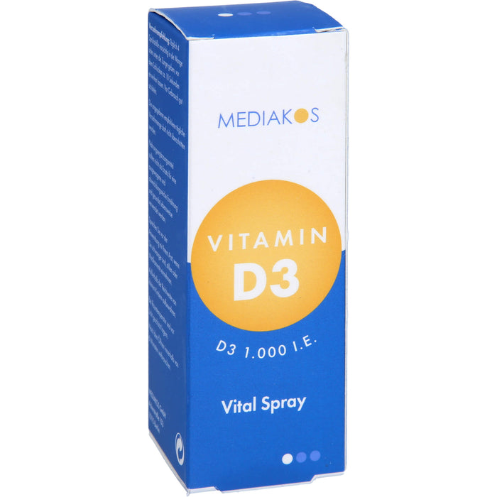 Vitamin D3 1,000 I.E. Mediakos Vital Spray, 20 ml SPR