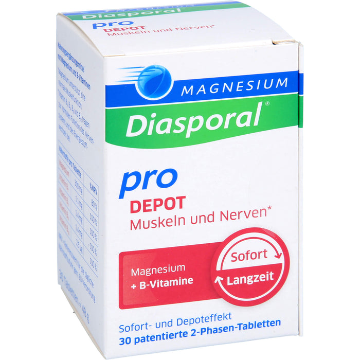 Magnesium-Diasporal Pro Depot Tabletten für  Muskeln und Nerven, 30 pcs. Tablets