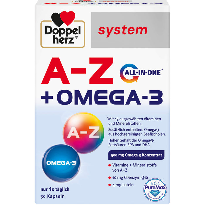 Doppelherz A-Z + Omega-3 All in one system, 30 St KAP