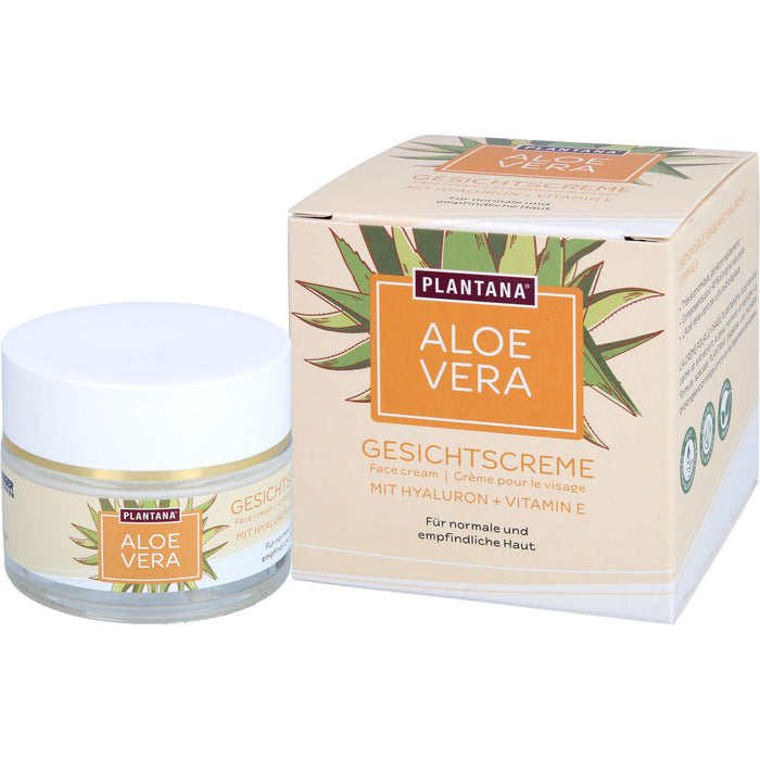 Plantana AloeVera Gesichtscreme Hyaluron & Vita.-E, 50 ml CRE