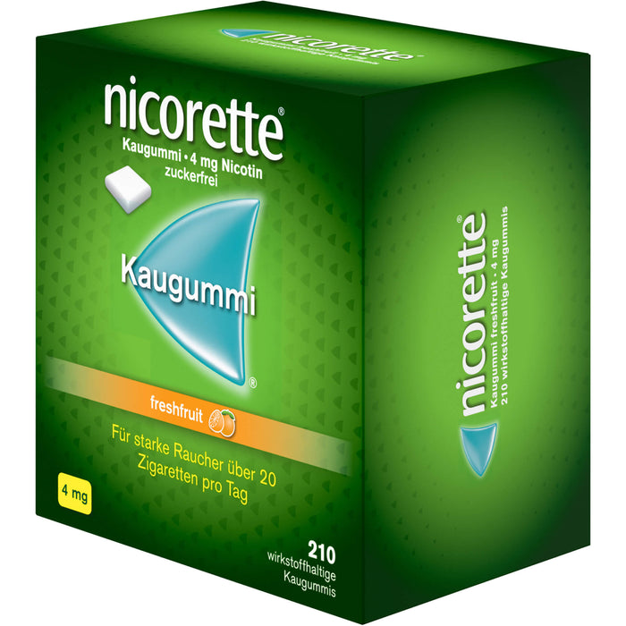 Nicorette Kaugummi 4 mg freshfruit, 210 St KGU