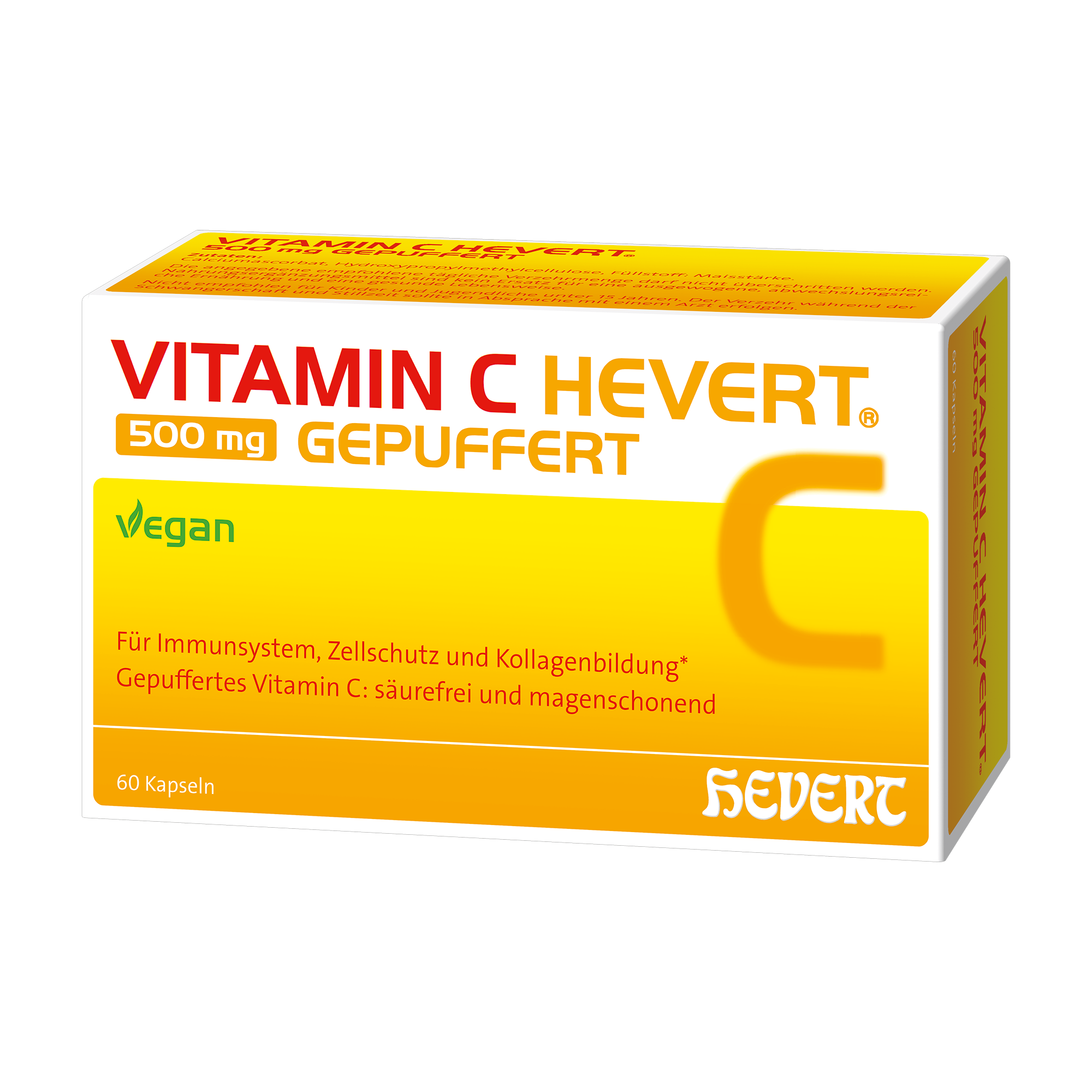 Vitamin C Hevert 500 mg gepuffert, 60 St. Kapseln