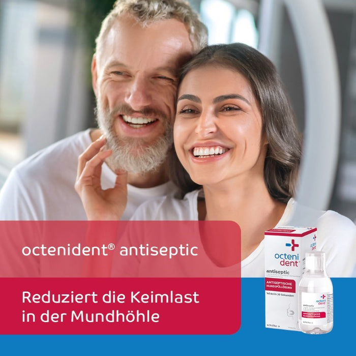 octenident antiseptic antiseptische Mundspüllösung, Mundwasser - reduziert entzündungsverursachende Bakterien in nur 30 Sekunden - antibakteriell ohne Chlorhexidin, 250 ml Solution