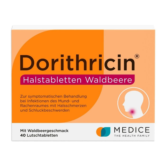 Dorithricin Halstabletten Waldbeere, 0,5 mg / 1,0 mg / 1,5 mg, Lutschtabletten, 40 pc Tablettes