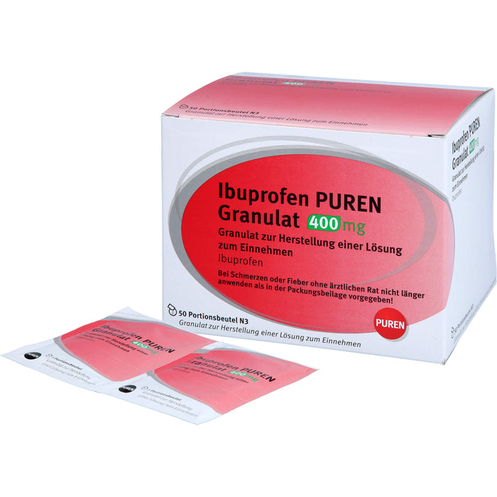 Ibuprofen PUREN Granulat 400 mg, 50 pcs. Sachets