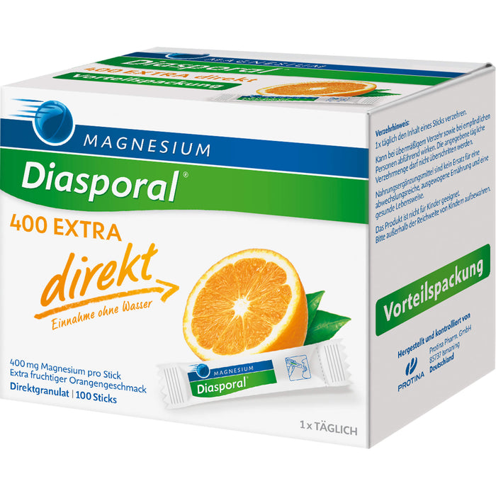 Magnesium-Diasporal 400 extra direkt Direktgranulat Sticks, 100 St. Beutel