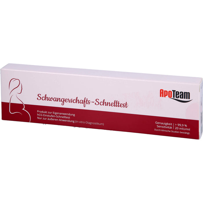 ApoTeam Schwangerschafts-Schnelltest (20 mlU/ml), 1 St TES