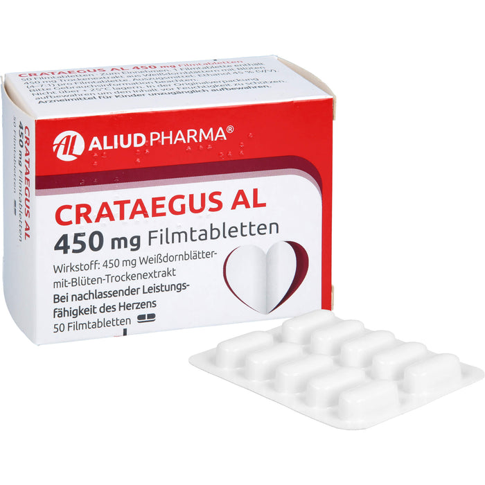 Crataegus AL 450 mg Filmtabletten, 50 pc Tablettes