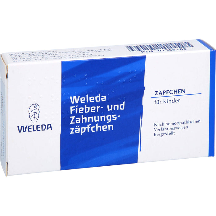 Weleda Fieber- und Zahnungszäpfchen, 10 pc Suppositoires