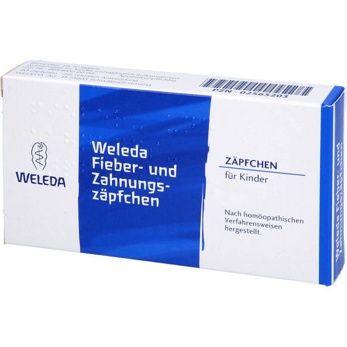 Weleda Fieber- und Zahnungszäpfchen, 10 pc Suppositoires