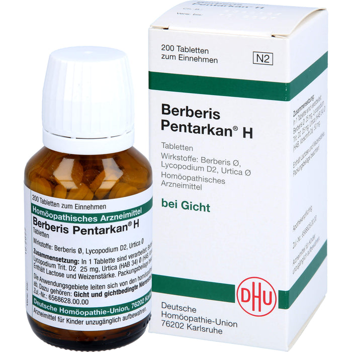 Berberis Pentarkan H Tabletten, 200 St. Tabletten