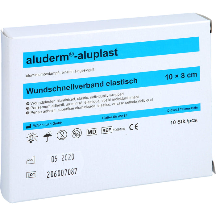 aluderm-aluplast elastisch 1 m x 8 cm Wundauflage, 1 pcs. Patch