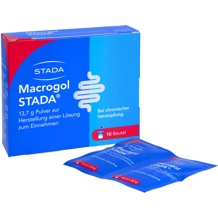 STADA Macrogol 13,7 g Pulver bei chronischer Verstopfung, 10 pcs. Sachets