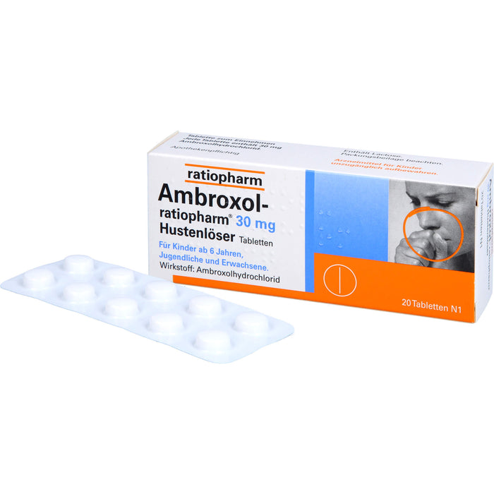 Ambroxol-ratiopharm 30 mg Hustenlöser Tabletten, 20 St. Tabletten