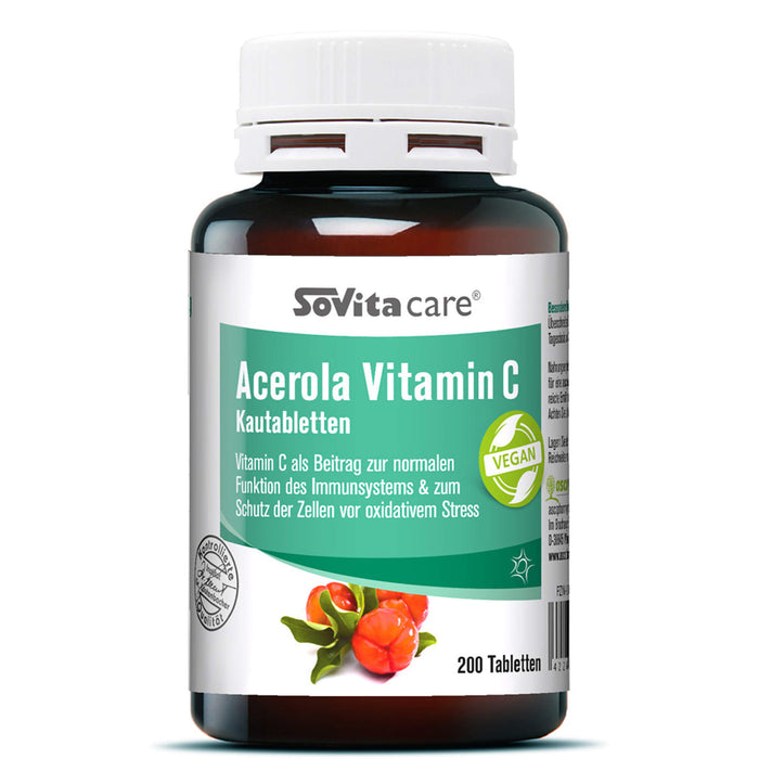 Sovita care Acerola Vitamin C Kautabletten, 200 St KTA